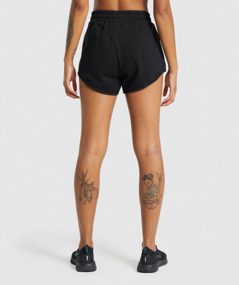 Women's Gymshark Training Sweat Shorts Black | CA N103D8